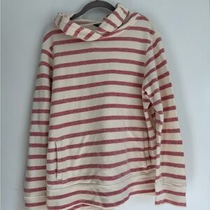 Naturals Cotton Hooded Sweater - Red and Cream